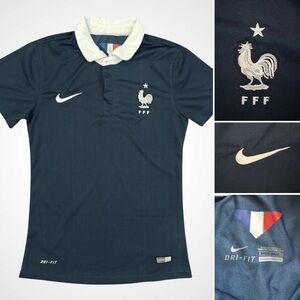Nike France 2014 World Cup Home Jersey FFF Soccer Polo Navy FIFA Shirt Women S